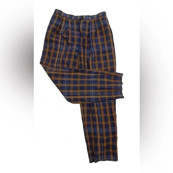 Al Jean Canada INC Vintage 100% Wool Plaid Pants Size  16 - Picture 4 of 8